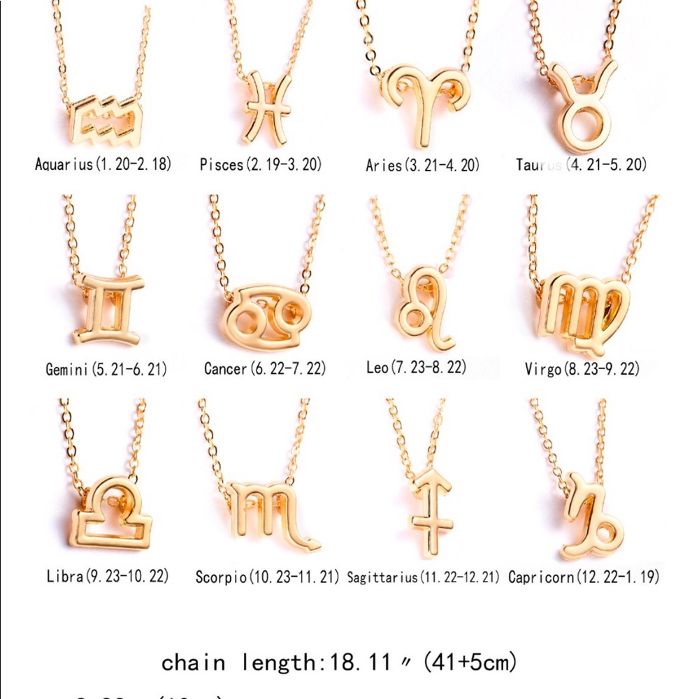 NWT Cancer Gold Zodiac Sign Charm Necklace - Picture 3 of 3